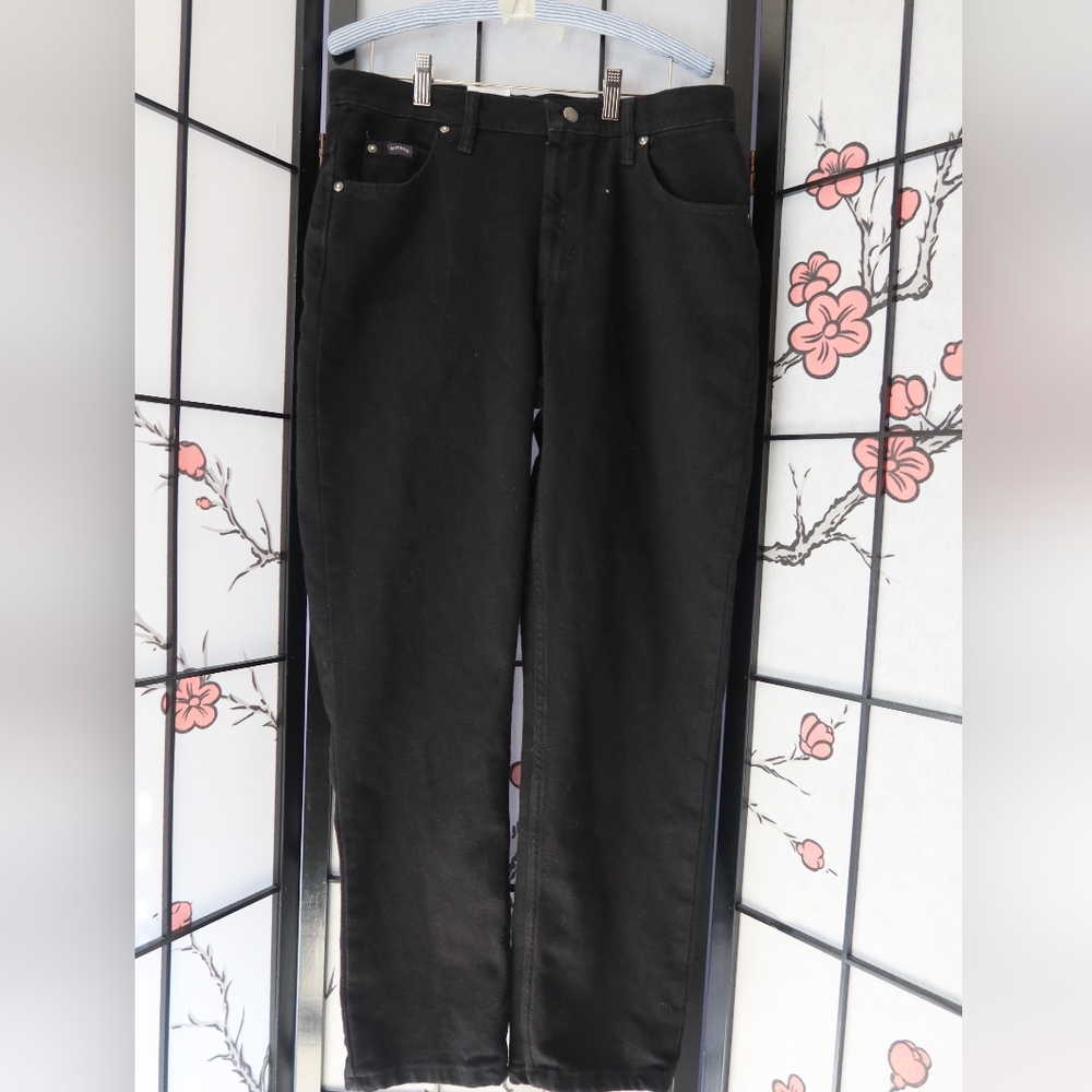 Riders Black Denim Jeans Relaxed Strech Size 12 Petite NWT
